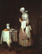 Jean Baptiste Simeon Chardin The Attentive Nurse Spain oil painting artist